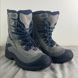 L.L. Bean Gray and Black Rain & Snow Boots with Rugged Sole
